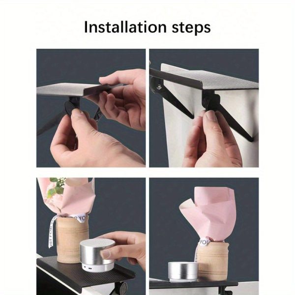 1 件可调节电视屏幕顶架，电脑显示器桌面屏幕顶收纳架，媒体箱路由器收纳盒家庭办公收纳架