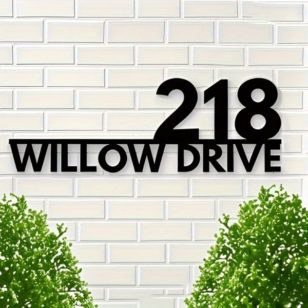 product-20237f55bc-dc667a07-17ef-4c08-8186-cd606f13843e_800x800 High-Quality Contemporary Metal Address Plaque - Personalized Home Number/Business Name, Matte Black Corrosion-Resistant Design, Suitable for Residential/Apartment/Commercial Outdoor Use, Easy Installation Without Power, Elegant Weather-Resistant De