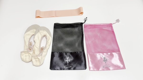 Ballet Dance Travel Shoe Bags - Ballet Dance Shoe Organizer with Mesh and Velvet Pockets for Christmas trip and Dance Class, Hanging Shoe Organizers