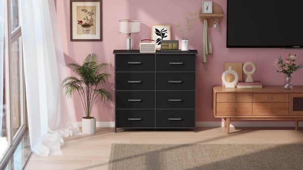 product-815b34bf4985457cf13a9f602dd05362af737e9d.goods_.000001 Black/Grey/Nature 5/8/9 Fabric Drawers Dresser For Bedroom, Storage Drawers, Chest Organizer Units With Wooden And Steel Frame Top For Bedroom, Living Room, Closet, Living Room, Entryway