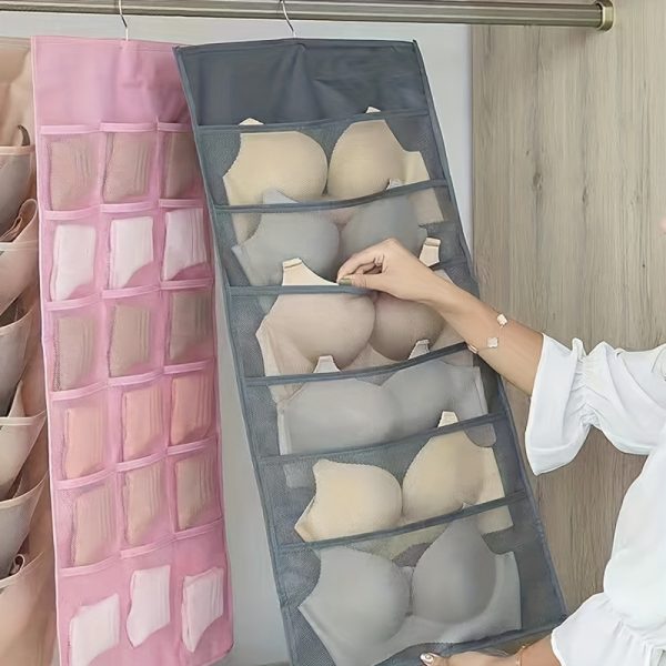 文胸收纳包，旅行收纳包、衣物保护袋，内衣收纳挂袋内裤收纳挂袋布艺寝室整理神器宿舍衣服袜子袋墙上悬挂式