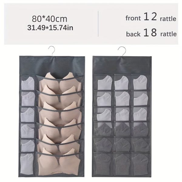 文胸收纳包，旅行收纳包、衣物保护袋，内衣收纳挂袋内裤收纳挂袋布艺寝室整理神器宿舍衣服袜子袋墙上悬挂式