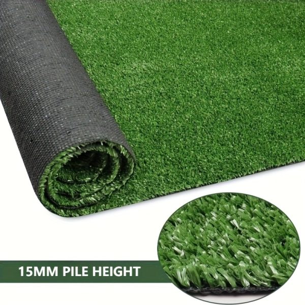 product-algo_check-auto-d7b5c8bdfb5e59d8ec0c62cbe41b5025_1757235288415 3x32 FT Commercial Grade Synthetic Grass Mat, 0.6in Height, for Outdoor Garden, Balcony, and Pet Areas, Friendly with Drainage Holes, Realistic Look