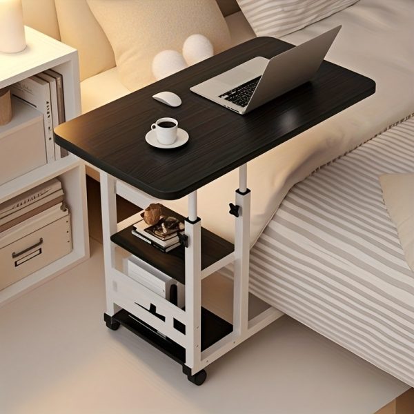 A Versatile And Portable Computer Desk Suitable for Home Use, Including Bedrooms And Living Rooms. This Easy And Adjustable Writing Desk Is Ideal for Students, Featuring 360-Degree Rotating Wheels, Making It a Great Birthday Present