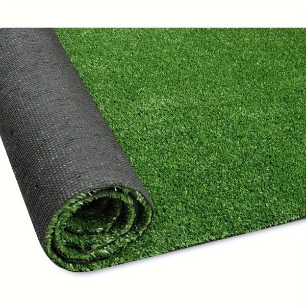 product-fancy-0d5b2d07-8e05-41a0-a71b-6d22d2d8154c 3x32 FT Commercial Grade Synthetic Grass Mat, 0.6in Height, for Outdoor Garden, Balcony, and Pet Areas, Friendly with Drainage Holes, Realistic Look