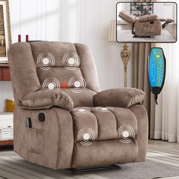 product-fancy-0dfb038f-bca7-4cb4-b381-bb993987e71e Oversized Manual Massage Recliner Chair for Elderly & Adults, Heavy Duty Fabric Living Room Sofa with Heat, Vibration, USB Port, Remote Control, and Thickened Padded Seat