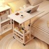 A Versatile And Portable Computer Desk Suitable for Home Use, Including Bedrooms And Living Rooms. This Easy And Adjustable Writing Desk Is Ideal for Students, Featuring 360-Degree Rotating Wheels, Making It a Great Birthday Present