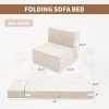 product-fancy-144cd46b-b342-41da-b9a4-de3c3adb483b LILYPELLE Tri-Fold Sponge Mattress, Portable Folding Mattress, Convertible Chair Floor Sofa and Sleeping Mattress, Suitable for Floor, Camping, 63"×25.6"×6