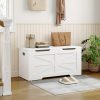 product-fancy-1ed84ec8-15be-4a06-96cd-636ab57f75fd Storage Chest, Trunk, And Wooden Bench - a 39.4" Lift-Top Organizer Featuring Two Safety Hinges, Perfect for Shoes in The Entryway, Bedroom, Or Living Room, Available in White, Rustic Brown, And Black/Greige, Storage Boxes for Organizing