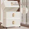 product-fancy-2e68c102-cd6a-48d0-8c14-b095f03962c6 加厚大容量多层塑料折叠储物柜 重型落地式整理柜 顺滑滑轮 家用办公室厨房浴室 节省空间易组装
