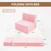 product-fancy-30624392-fdc9-4316-ab3a-e80c926dad3b LILYPELLE Tri-Fold Sponge Mattress, Portable Folding Mattress, Convertible Chair Floor Sofa and Sleeping Mattress, Suitable for Floor, Camping, 63"×25.6"×6