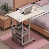 A Versatile And Portable Computer Desk Suitable for Home Use, Including Bedrooms And Living Rooms. This Easy And Adjustable Writing Desk Is Ideal for Students, Featuring 360-Degree Rotating Wheels, Making It a Great Birthday Present