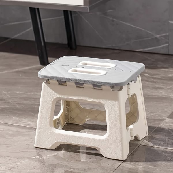 加大尺寸家用折叠阶梯凳 - (1个装) 防滑表面阶梯凳，多种尺寸可选，承重量至310磅 - 坚固轻便ABS塑料折叠阶梯凳，适用于厨房、卧室、浴室和客厅
