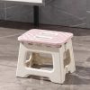 加大尺寸家用折叠阶梯凳 - (1个装) 防滑表面阶梯凳，多种尺寸可选，承重量至310磅 - 坚固轻便ABS塑料折叠阶梯凳，适用于厨房、卧室、浴室和客厅