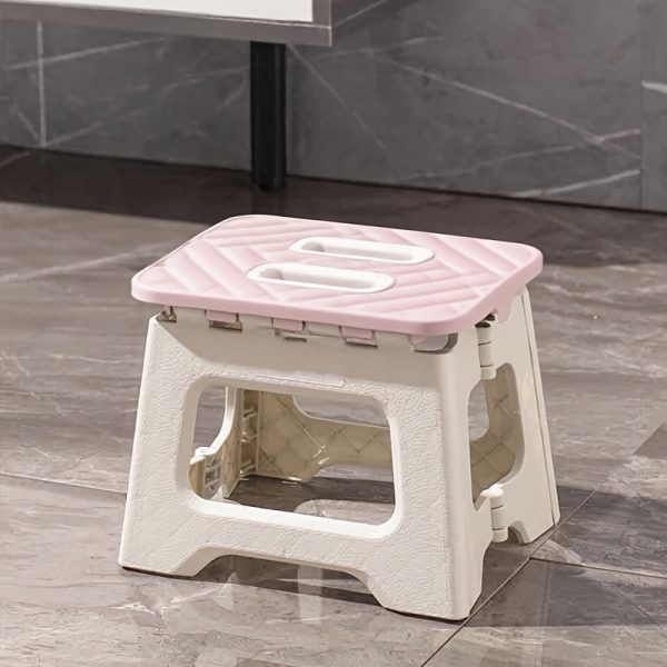 加大尺寸家用折叠阶梯凳 - (1个装) 防滑表面阶梯凳，多种尺寸可选，承重量至310磅 - 坚固轻便ABS塑料折叠阶梯凳，适用于厨房、卧室、浴室和客厅