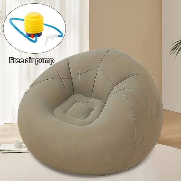One Large Bean Bag Chair, Inflatable Lounge Chair, Soft And Comfy, Perfect for Outdoor Use, a Relaxed Seating Option, Tatami-Style Chair, Sofa Cover, Lazy Sofa, Round Single Sofa Ideal for Living Rooms, Office Breaks, And Outdoor Picnics Or Camping.