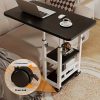 A Versatile And Portable Computer Desk Suitable for Home Use, Including Bedrooms And Living Rooms. This Easy And Adjustable Writing Desk Is Ideal for Students, Featuring 360-Degree Rotating Wheels, Making It a Great Birthday Present
