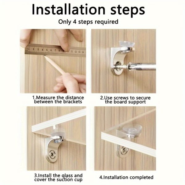 [30pcs Dual-purpose Holder] 30pcs Dual-purpose Shelf Holder | Cabinet Glass Cabinet Removable Suction Cup Wardrobe Bookcase Nail Rack with Zinc Alloy Material to Prevent Rust