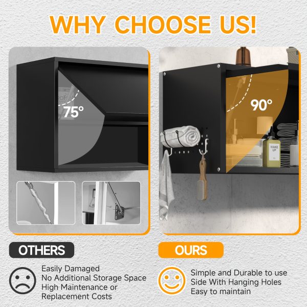 Metal Storage Cabinet | Garage Wall Cabinet with Up-Flip Door, 31.5" W Wall Storage Mounted for Kitchen, Garage, Workshop | Contemporary Metal, Wall Mount, ≥3.2 Cubic Feet Storage Capacity