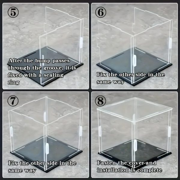 [Acrylic Display Case] Acrylic Display Case - Clear Dustproof Showcase - Multiple Sizes Available - Contemporary Style - No Power Needed - Toy Storage Box - Modern Display Case - Transparent Material - Toy Storage Box