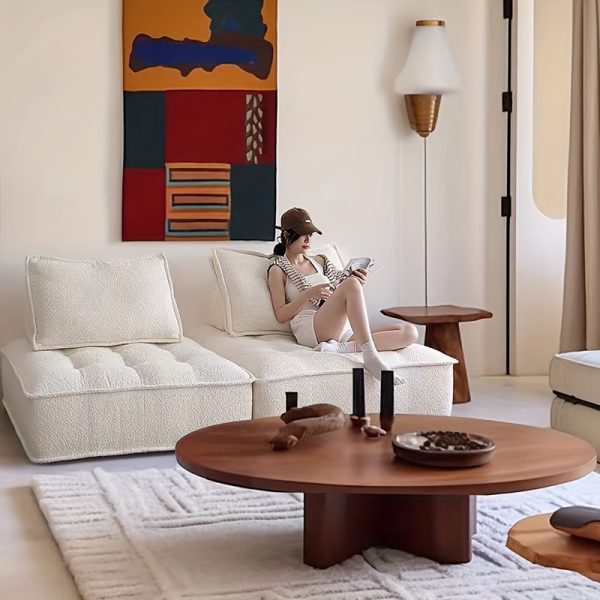 Memory Sponge Leisure Lounge Chair | Indoor Fabric Sofa, Lazy Sofa, Futon, Non-Wood Material, Italian Style, Polyester Upholstery, Pillow-Back, Suitable for Various Room Types, No Electricity Required, Brand: Yikadan