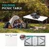 2.5/4/6英尺折叠桌 | 便携式重型塑料半折叠用途桌，带提手、锁具、可调节高度，适用于室内/室外，是露营和派对的理想选择，白色/黑色