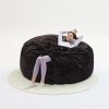 product-fancy-4fe24f46-07fa-4389-b16c-51959e426b15 Beanbag Sofa Chair Include Filler( The Set Contains Bean Bag Chair, U-shape Pillow, Blanket, 6FT Carpet), Large Round Soft Removable Machine Washable Beanbag Sofa, 50 Lb Memory Sponge Filled Living Room Bedroom Gamingroom Sofa Bed Relaxation