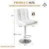 Bar Stools, PU Leather Adjustable Swivel Barstools, Kitchen Counter Height, Set of 2/4