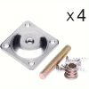 Anwenk Leg Mounting Plates, Industrial Strength T-Plate 5/16" (M8) for Attaching Furniture Legs, Complete with Hanger Bolts And Screws, Designed to Reinforce Weak Furniture And Repair Damaged Sofa Or Couch Seats, Available in a Set of 4