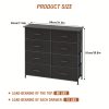 product-fancy-667e1960-f821-4e7c-8458-afa177b047d7 Black/Grey/Nature 5/8/9 Fabric Drawers Dresser For Bedroom, Storage Drawers, Chest Organizer Units With Wooden And Steel Frame Top For Bedroom, Living Room, Closet, Living Room, Entryway