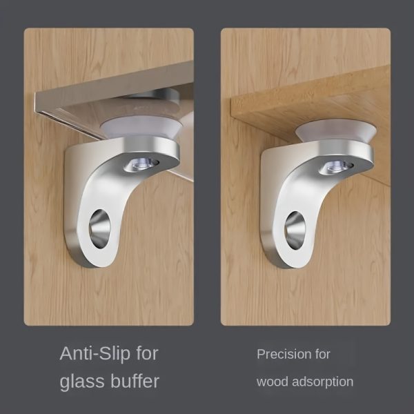 [30pcs Dual-purpose Holder] 30pcs Dual-purpose Shelf Holder | Cabinet Glass Cabinet Removable Suction Cup Wardrobe Bookcase Nail Rack with Zinc Alloy Material to Prevent Rust