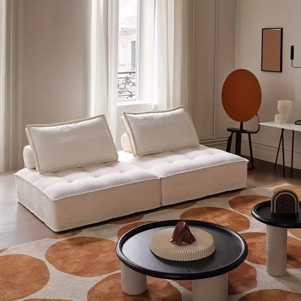 Memory Sponge Leisure Lounge Chair | Indoor Fabric Sofa, Lazy Sofa, Futon, Non-Wood Material, Italian Style, Polyester Upholstery, Pillow-Back, Suitable for Various Room Types, No Electricity Required, Brand: Yikadan