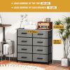 product-fancy-72a7eaa8-c149-414e-b0a7-aebe146fafa0 Black/Grey/Nature 5/8/9 Fabric Drawers Dresser For Bedroom, Storage Drawers, Chest Organizer Units With Wooden And Steel Frame Top For Bedroom, Living Room, Closet, Living Room, Entryway