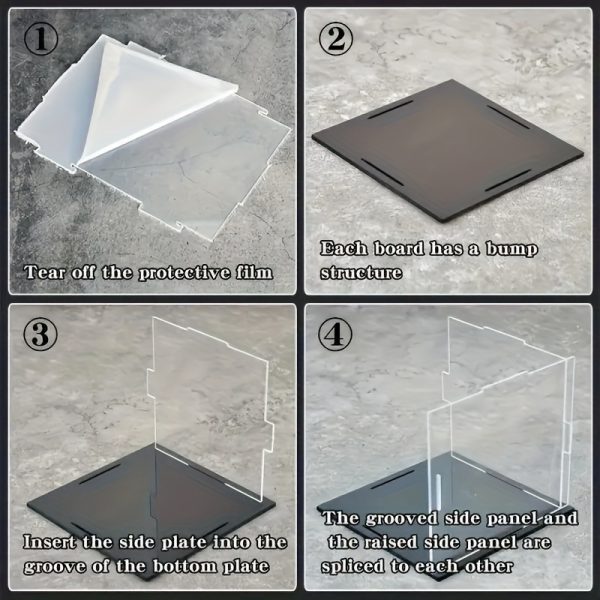 [Acrylic Display Case] Acrylic Display Case - Clear Dustproof Showcase - Multiple Sizes Available - Contemporary Style - No Power Needed - Toy Storage Box - Modern Display Case - Transparent Material - Toy Storage Box