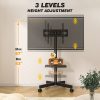 Universal Mobile TV Cart with Mute Wheel for 23in-55inch TV up to 88lbs