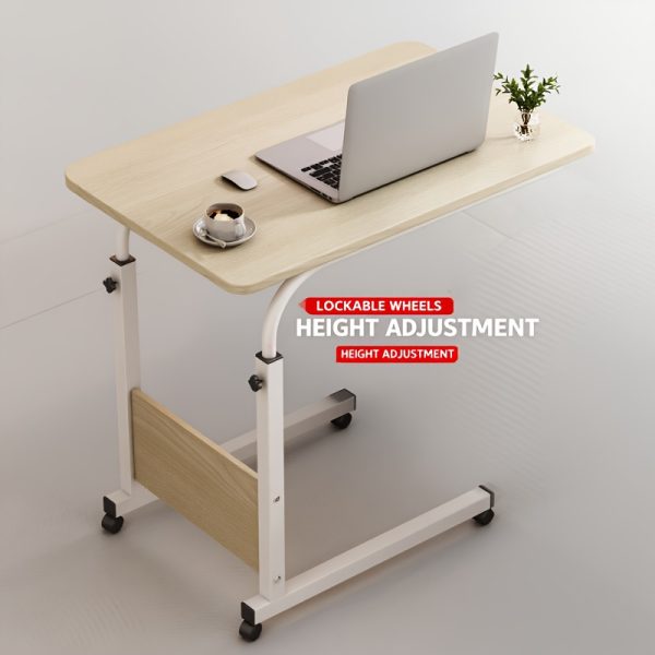 A Versatile And Portable Computer Desk Suitable for Home Use, Including Bedrooms And Living Rooms. This Easy And Adjustable Writing Desk Is Ideal for Students, Featuring 360-Degree Rotating Wheels, Making It a Great Birthday Present
