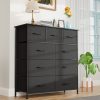 product-fancy-82af139d-35e4-4aca-bc28-b7ec75dbf886 Black/Grey/Nature 5/8/9 Fabric Drawers Dresser For Bedroom, Storage Drawers, Chest Organizer Units With Wooden And Steel Frame Top For Bedroom, Living Room, Closet, Living Room, Entryway