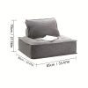 Memory Sponge Leisure Lounge Chair | Indoor Fabric Sofa, Lazy Sofa, Futon, Non-Wood Material, Italian Style, Polyester Upholstery, Pillow-Back, Suitable for Various Room Types, No Electricity Required, Brand: Yikadan