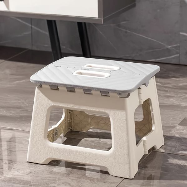 加大尺寸家用折叠阶梯凳 - (1个装) 防滑表面阶梯凳，多种尺寸可选，承重量至310磅 - 坚固轻便ABS塑料折叠阶梯凳，适用于厨房、卧室、浴室和客厅