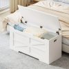 product-fancy-85cf36e2-a66e-4639-9ce9-bc728a80d625 Storage Chest, Trunk, And Wooden Bench - a 39.4" Lift-Top Organizer Featuring Two Safety Hinges, Perfect for Shoes in The Entryway, Bedroom, Or Living Room, Available in White, Rustic Brown, And Black/Greige, Storage Boxes for Organizing
