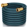 100FT Garden Hose For Lawn, Heavy Duty Water Hose With 10-Function High-Pressure Nozzle, Car Wash Water Hose And Watering Hose, Leak-Proof 3/4" Brass Fittings, Anti-Tangle, Industrial Rubber, Suitable For Factory, Workshop, Farm, Outdoor Cleaning