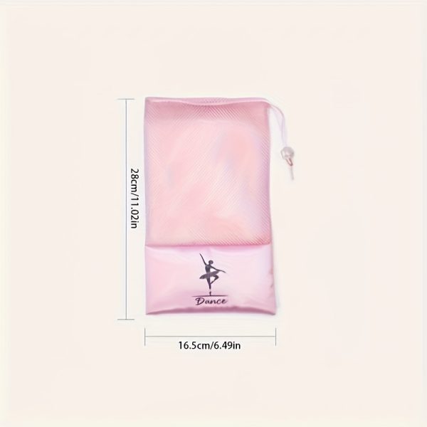 Ballet Dance Travel Shoe Bags - Ballet Dance Shoe Organizer with Mesh and Velvet Pockets for Christmas trip and Dance Class, Hanging Shoe Organizers