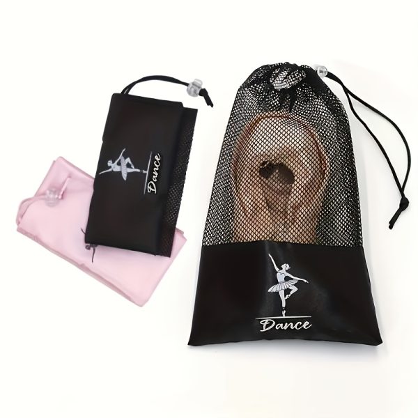 Ballet Dance Travel Shoe Bags - Ballet Dance Shoe Organizer with Mesh and Velvet Pockets for Christmas trip and Dance Class, Hanging Shoe Organizers