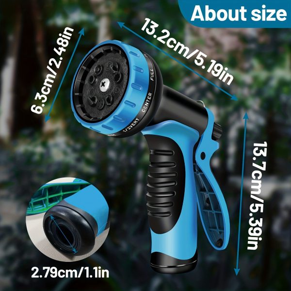 100FT Garden Hose For Lawn, Heavy Duty Water Hose With 10-Function High-Pressure Nozzle, Car Wash Water Hose And Watering Hose, Leak-Proof 3/4" Brass Fittings, Anti-Tangle, Industrial Rubber, Suitable For Factory, Workshop, Farm, Outdoor Cleaning