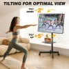 Universal Mobile TV Cart with Mute Wheel for 23in-55inch TV up to 88lbs