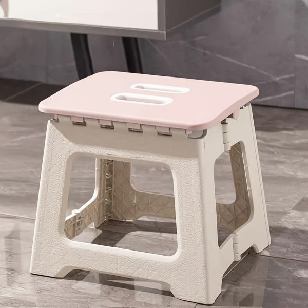 加大尺寸家用折叠阶梯凳 - (1个装) 防滑表面阶梯凳，多种尺寸可选，承重量至310磅 - 坚固轻便ABS塑料折叠阶梯凳，适用于厨房、卧室、浴室和客厅
