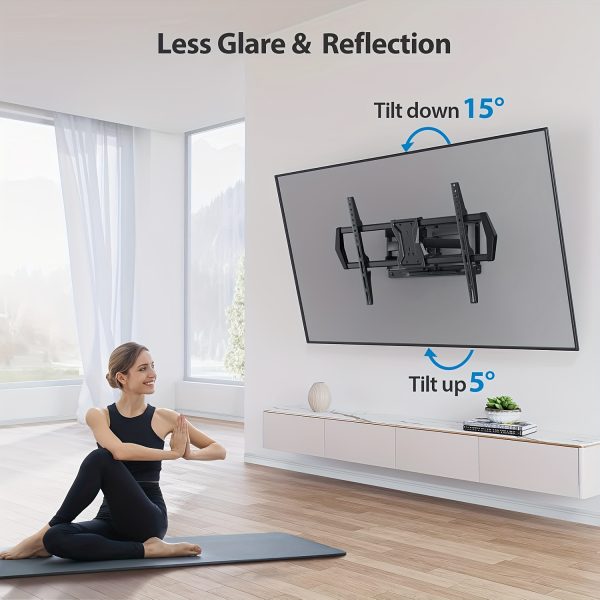 [Dreamsmith TV Wall Mount] Dreamsmith Full Motion TV Wall Mount Bracket | 40-86 Inch, Dual Articulating Arms, Swivel & Tilt, 132 lbs Capacity, Max VESA 600x400mm, Fits 12" & 16" Wood Studs for Home Theater & Media Room, Versatile Furniture Bracket, Modern Home Decor, Durable Construction, Home Theater System