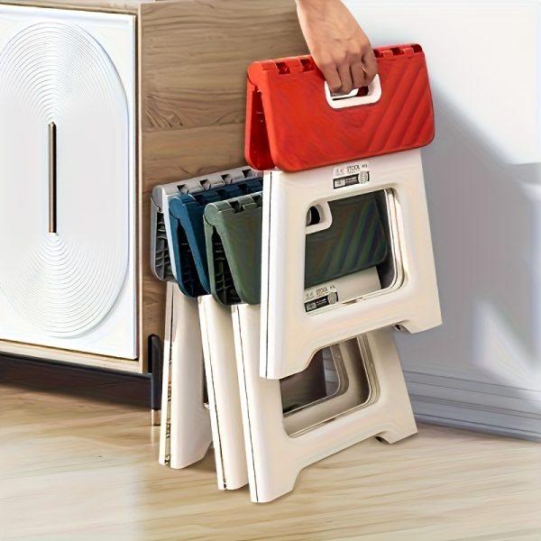 加大尺寸家用折叠阶梯凳 - (1个装) 防滑表面阶梯凳，多种尺寸可选，承重量至310磅 - 坚固轻便ABS塑料折叠阶梯凳，适用于厨房、卧室、浴室和客厅