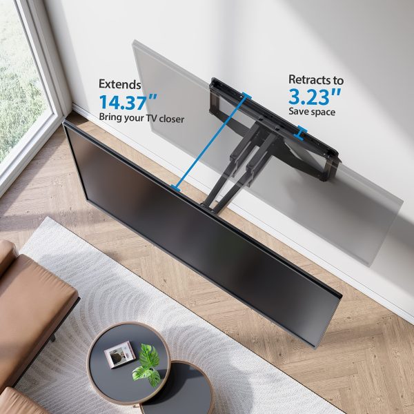 [Dreamsmith TV Wall Mount] Dreamsmith Full Motion TV Wall Mount Bracket | 40-86 Inch, Dual Articulating Arms, Swivel & Tilt, 132 lbs Capacity, Max VESA 600x400mm, Fits 12" & 16" Wood Studs for Home Theater & Media Room, Versatile Furniture Bracket, Modern Home Decor, Durable Construction, Home Theater System