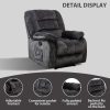 product-fancy-c58317bd-49fb-4875-bac8-9cd61f6753fd Oversized Manual Massage Recliner Chair for Elderly & Adults, Heavy Duty Fabric Living Room Sofa with Heat, Vibration, USB Port, Remote Control, and Thickened Padded Seat